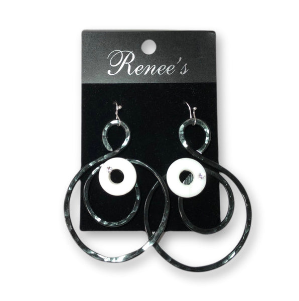 Black / White Wire Earring